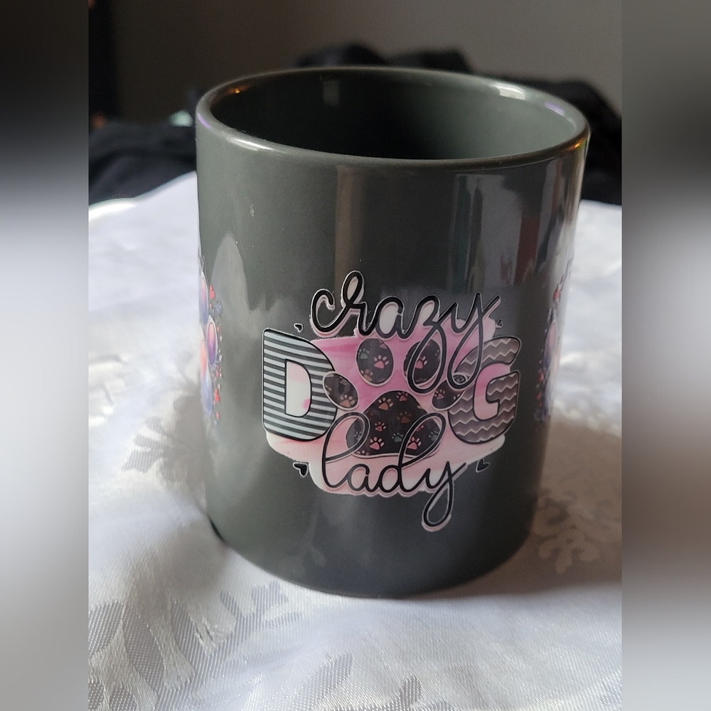 🌹Buy 1 Get 1 Free🌹 Gray Crazy Dog Lady Mug